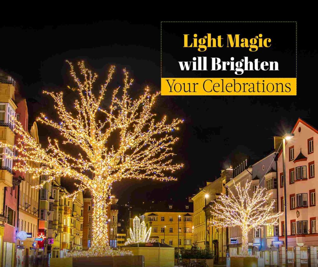 out door light decorations by light magic dubai